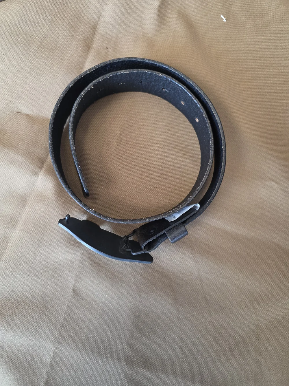 Vans Off The Wall Black Leather Belt